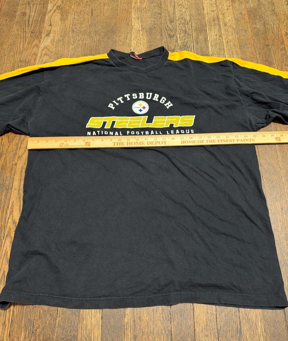 NFL Pittsburgh Steelers Vintage Long Sleeve T-Shirt Black Yellow XXL - Picture 4 of 6